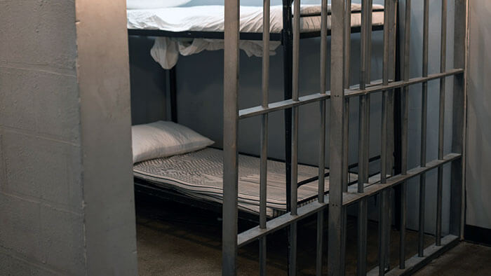 A jail cell - where you live after breaking laws